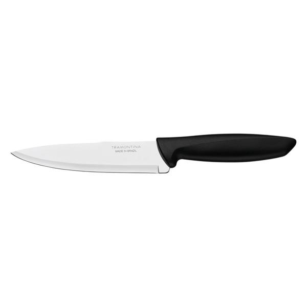 Imagem de Faca Chef em Aço Inox com Cabo Preto de 6" da Linha Plenus - 23426106 - TRAMONTINA