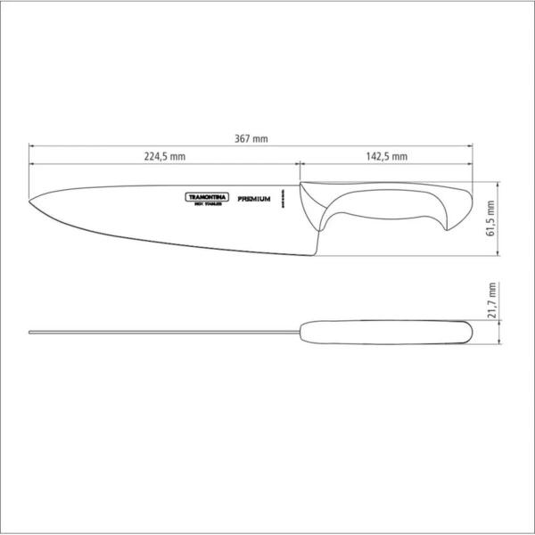 Faca Chef Premium Branco 10" Tramontina Imagem de Faca Chef Premium Branco 10" Tramontina