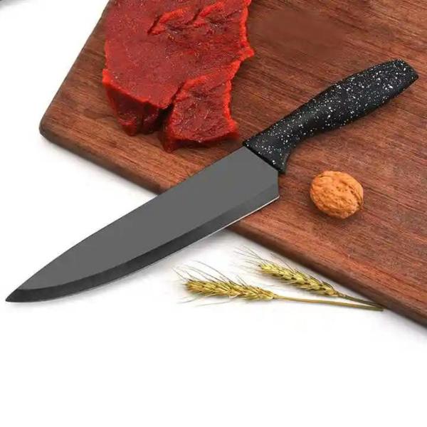 Faca Chef Profissional 8" Inox Titânio Premium Super Corte - Kehome Imagem de Faca Chef Profissional 8" Inox Titânio Premium Super Corte