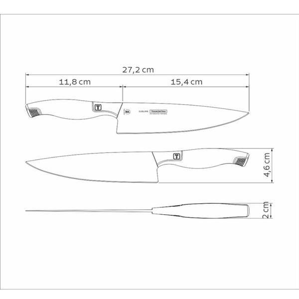 Imagem de Faca Chef Sublime em Aço Inox 6" Tramontina 24067/106