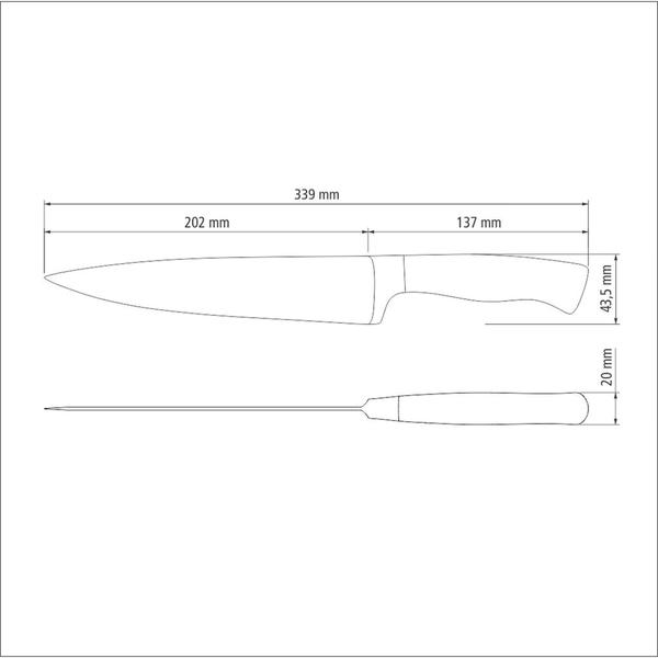 Imagem de Faca Chef Tramontina Cronos em Aço Inox 8"