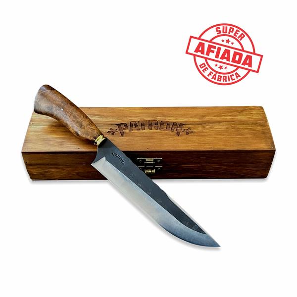 Imagem de Faca Churrasco Inox Rustica 8P Personalizada C/ Nome +Caixa 