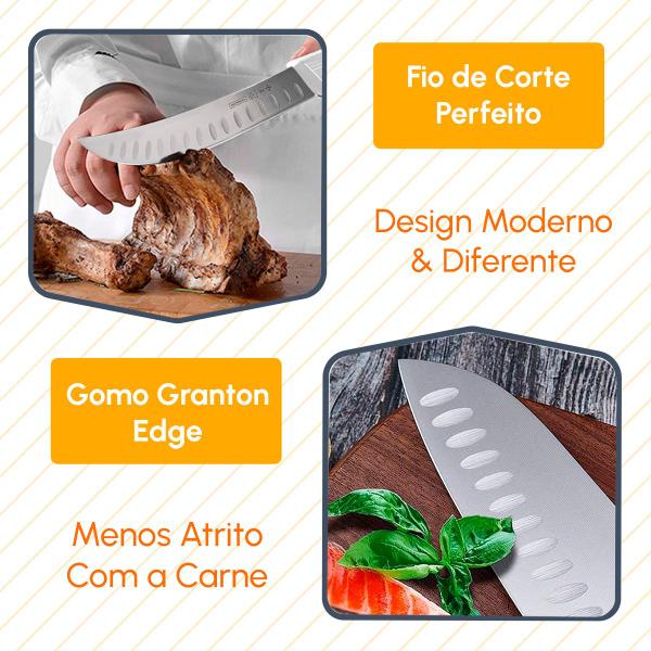 Faca Curva de Churrasco Profissional 10 Polegadas Mundial Lâmina Inox Cabo Anti-Micróbios e Germes Imagem de Faca Curva de Churrasco Profissional 10 Polegadas Mundial Lâmina Inox Cabo Anti-Micróbios e Germes