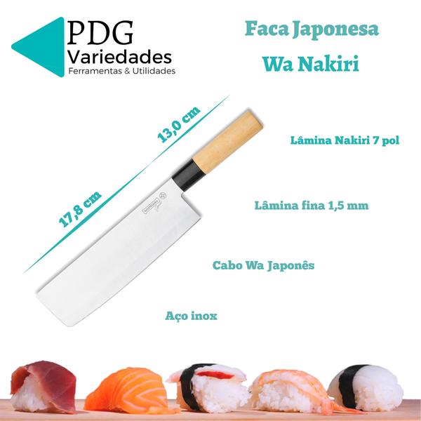 Imagem de Faca Cutelo Wa Nakiri Mundial Japonesa 7 Polegadas Legumes e Verduras Multiuso