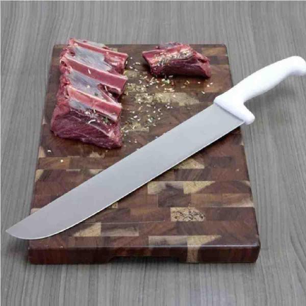 Imagem de Faca De Carne Profissional Aço Inox Nº12 Cabo Branco Ashoria