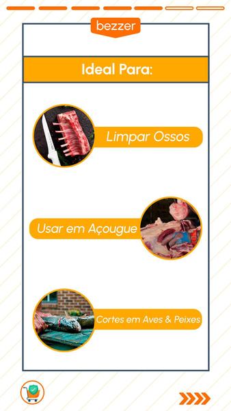 Faca de Desossa 6 Pol 5515-6 Mundial Linha Nacional Para Açougue Frigorífico Profissional Cabo Antibacteria Certificada - Mundial / Linha Nacional Imagem de Faca de Desossa 6 Pol 5515-6 Mundial Linha Nacional Para Açougue Frigorífico Profissional Cabo Antibacteria Certificada