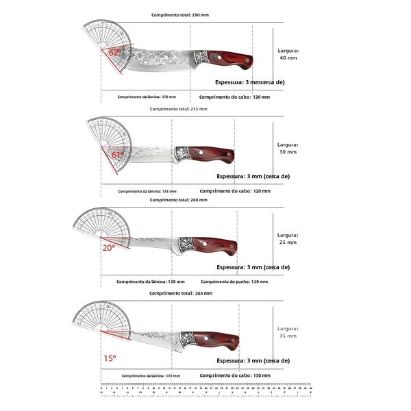 Imagem de Faca de Desossa de Açougueiro - Lâmina Forjada à Mão com Cabo de Madeira