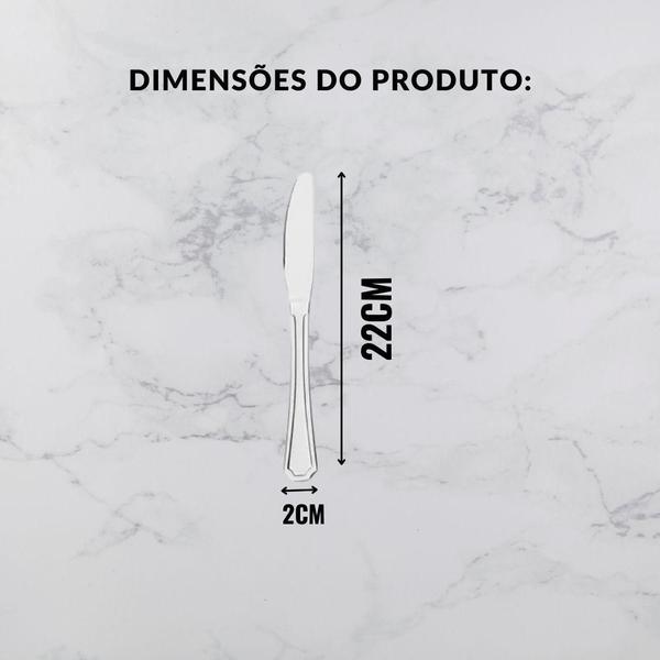 Imagem de Faca De Mesa Inox Atenas 12 Peças - Ad