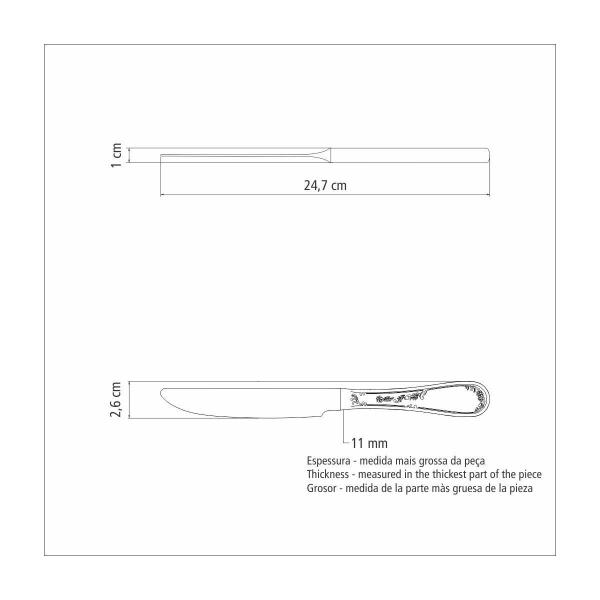 Imagem de Faca de Mesa Tramontina Renascença em Aço Inox