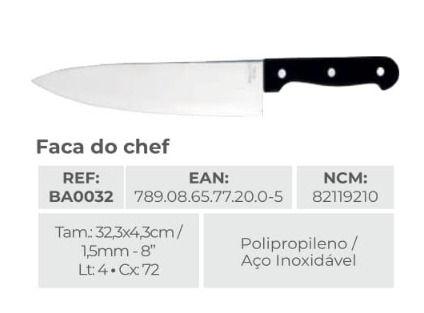 Imagem de Faca do chef mundiart afiada inox