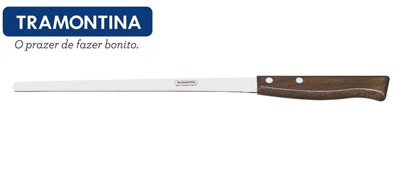 Imagem de Faca Fiambre Jamón Serrano Aço Inox 9'' Tramontina Cabo em Madeira