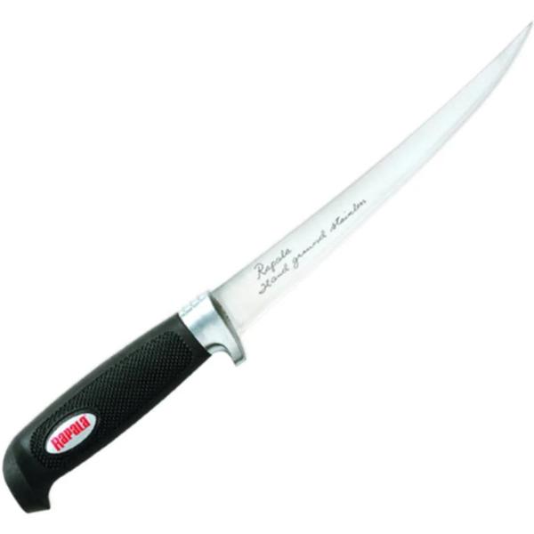 Imagem de Faca Fileteira Multiuso Churrasco Pescaria Rapala Soft Grip aço inoxidável Knife BP706SH-1 15,5cm