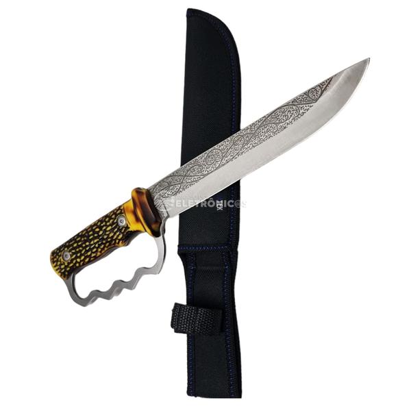 Faca Full Tang Lamina Afiada 2,8mm Com Batedor de Carne + Bainha Resistente SLKA24 - Luatek Imagem de Faca Full Tang Lamina Afiada 2,8mm Com Batedor de Carne + Bainha Resistente SLKA24