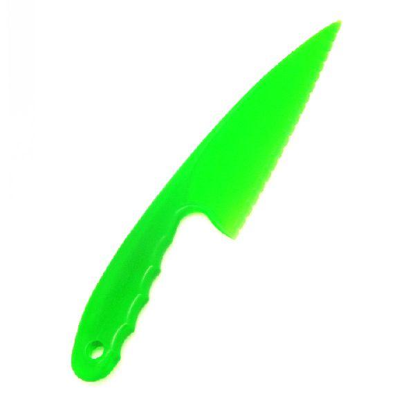 Imagem de Faca Grande para Bolo Lâmina Triangular Larga 20Cm Verde