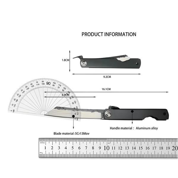 Imagem de Faca Higonokami Dobrável Forjada à Mão - EDC, Acampamento e Cozinha