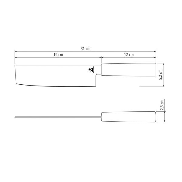 Imagem de Faca Inox Nakiri 7" Sushi - Tramontina