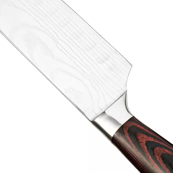 Imagem de Faca Inox Santoku Cabo Madeira 7"