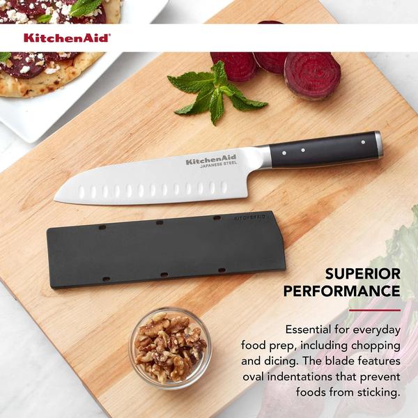 Imagem de Faca KitchenAid Gourmet Forjada Triple Rivet Santoku 18cm