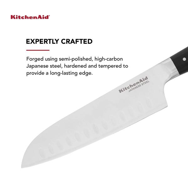 Imagem de Faca KitchenAid Gourmet Forjada Triple Rivet Santoku 18cm