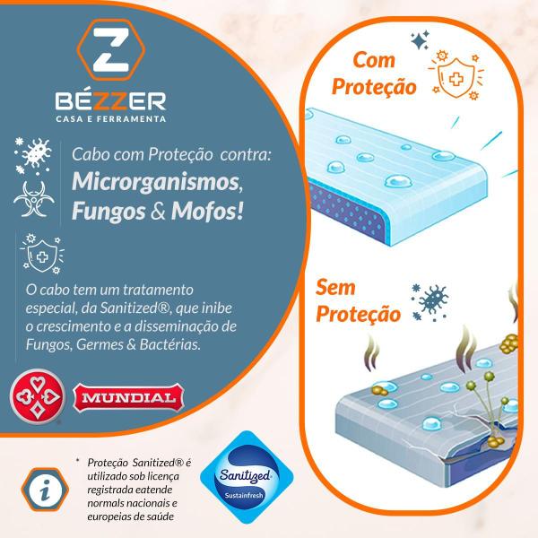 Imagem de Faca Mundial 10pol e Chaira Dupla Função 12pol Açougue Frigorífico Cabo Antibacteria Linha Nacional