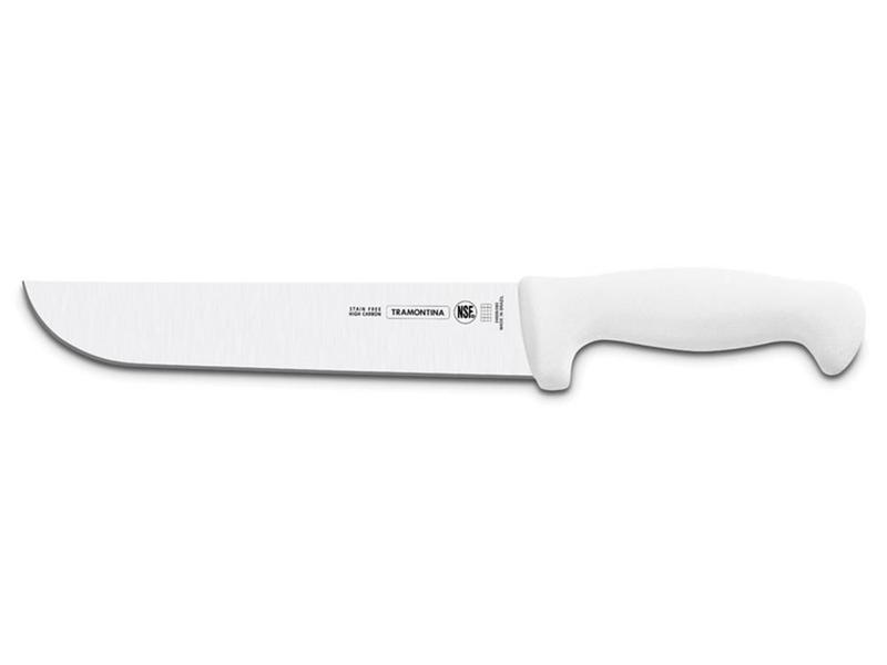 Faca para carne 10 profissional branco lamina de aco inox e cabo de polipropileno tramontina Imagem de Faca para carne 10 profissional branco lamina de aco inox e cabo de polipropileno tramontina