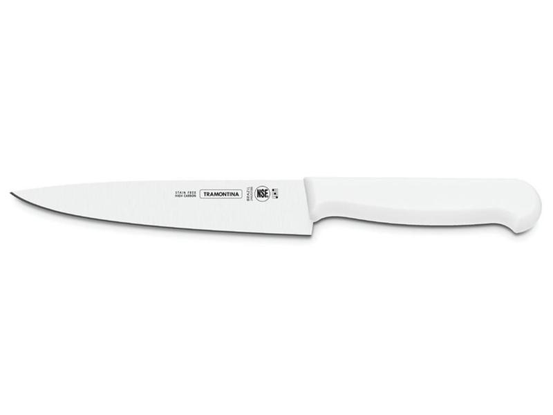 Faca para carne 6 profissional branco lamina de aco inox e cabo de polipropileno tramontina Imagem de Faca para carne 6 profissional branco lamina de aco inox e cabo de polipropileno tramontina