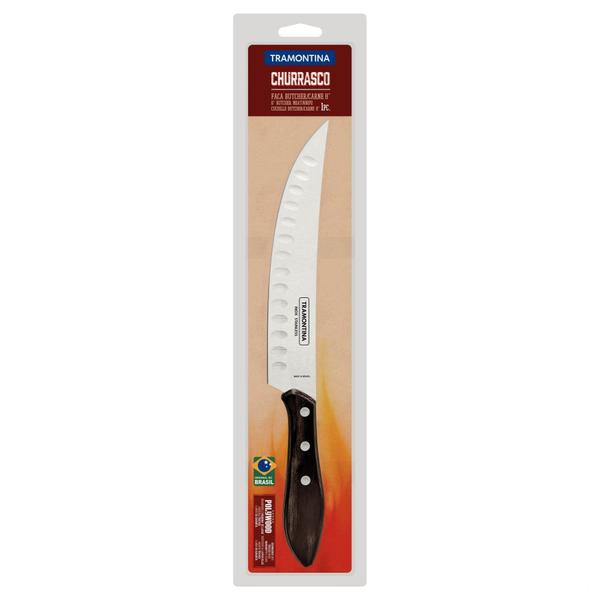 Imagem de Faca para Carne Butcher Cabo em Madeira Tratada Polywood Castanho 8"