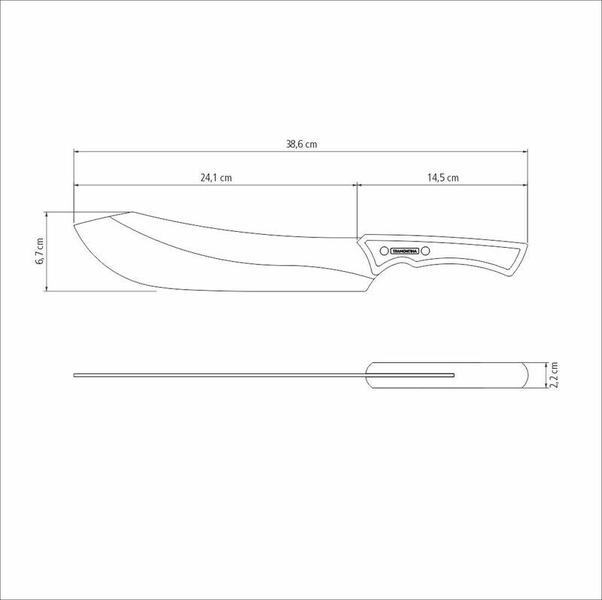 Imagem de Faca para Carne Churrasco 10" Black Tramontina