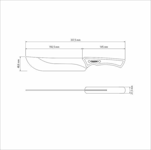 Imagem de Faca para Carne Churrasco 8" Black Tramontina