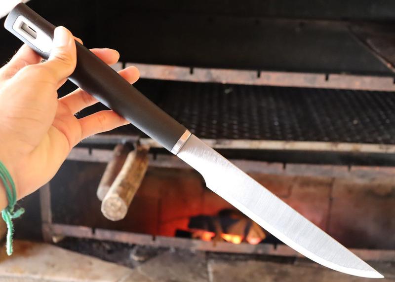 Faca para carne churrasco picanheira cozinha chef de aço inox premium preta 38cm - Dynasty Imagem de Faca para carne churrasco picanheira cozinha chef de aço inox premium preta 38cm