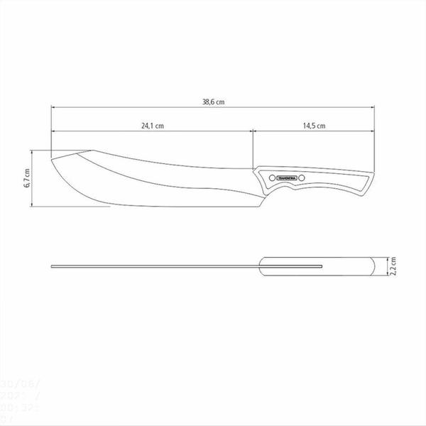 Imagem de Faca para Carne Tramontina Churrasco Black com Lâmina de Aço Inox Escurecido e Cabo de Madeira 10"