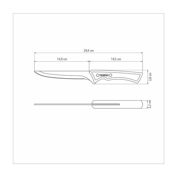 Imagem de Faca para Carnes Tramontina Inox 6”  - Churrasco Black 22840106