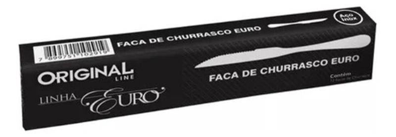 Imagem de Faca Para Churrasco Linha Euro Kit Com 12 Unidades