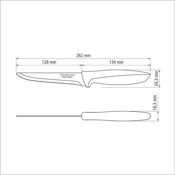 Imagem de Faca para desossar 5 plenus preto - lamina de aco inox e cabo de polipropileno