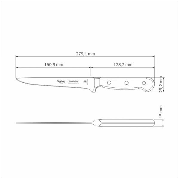 Imagem de Faca para Desossar Tramontina Century Wood 6 polegas