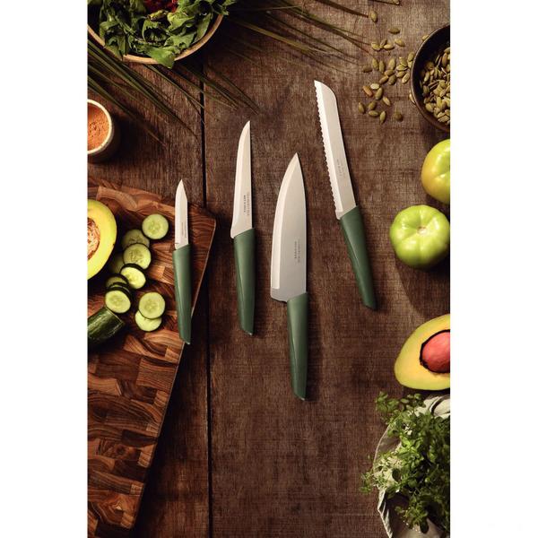 Faca para Desossar Tramontina LYF Lâmina Aço Inox e Cabo de Polipropileno PCR Verde Natureza 5" Imagem de Faca para Desossar Tramontina LYF Lâmina Aço Inox e Cabo de Polipropileno PCR Verde Natureza 5"