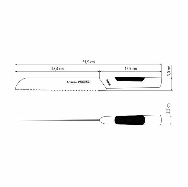 Imagem de Faca para Pão 8 Polegadas Tramontina Nygma Black 23682/108