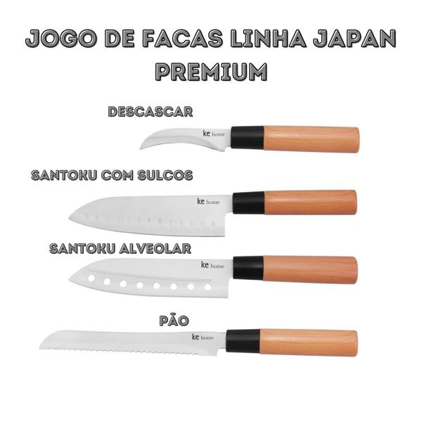 Imagem de  Faca Para Pão Bolo Japan Lâmina Aço Inox Profissional