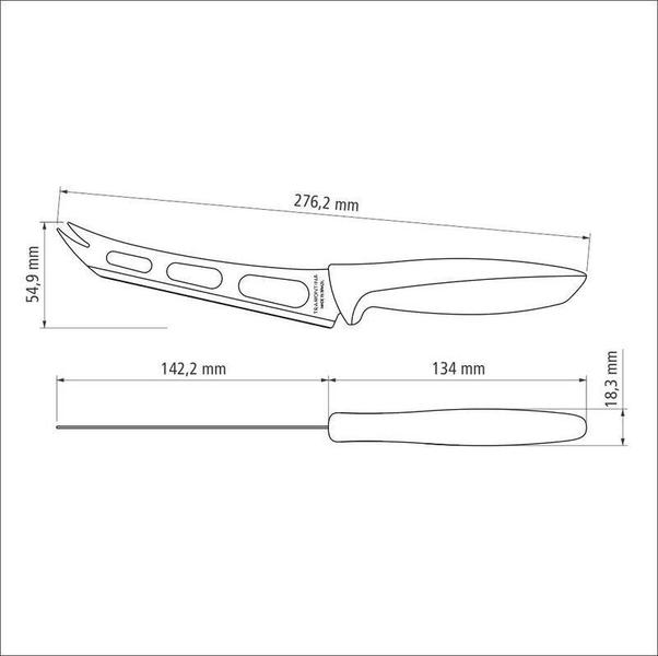 Imagem de Faca para queijo 6 plenus off white - lamina de aco inox e cabo de polipropileno