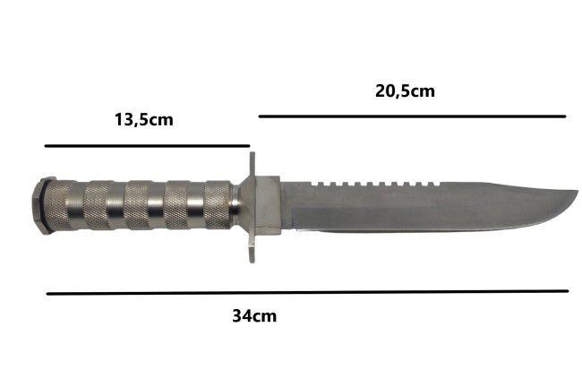 Imagem de Faca Rambo Tática Militar Sobrevivência Pesca caça aço inox