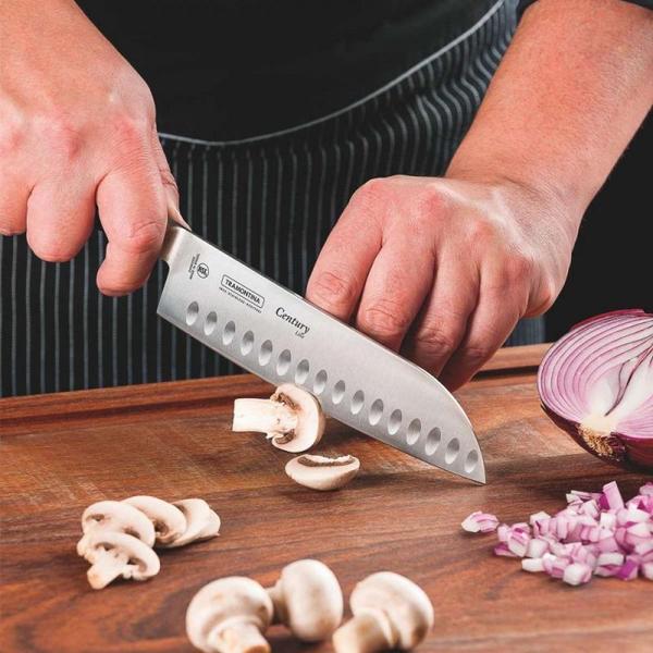 Imagem de Faca Santoku com Sulcos para Fatiar e Picar Century 7" - Tramontina