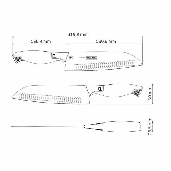 Imagem de Faca Santoku Sublime 7,5 Tramontina - 24068/108