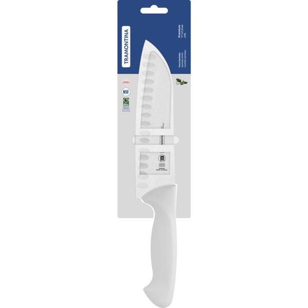 Imagem de Faca Santoku Tramontina Aço Inox Premium 7" Branco