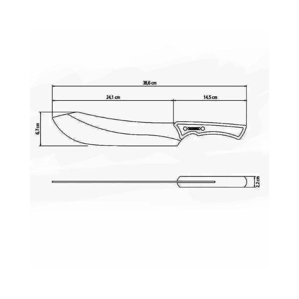 Imagem de Faca Tramontina de Churrasco Inox Escurecido 10''