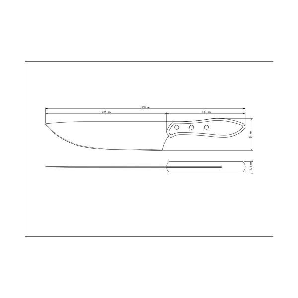 Imagem de Faca Tramontina para Carne 8" em Aço Inox e Cabo Vermelho Polywood