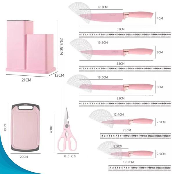 Faca Utensílio 19 Peças Cozinha Preto Alta Resistência - Zonne Imagem de Faca Utensílio 19 Peças Cozinha Preto Alta Resistência