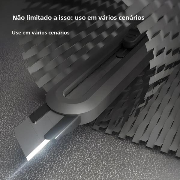 Imagem de Faca Utilitária Retrátil Deli - Lâminas Snap-off de Aço de Alto Carbono (9mm e 18mm) - Bloqueio Automático