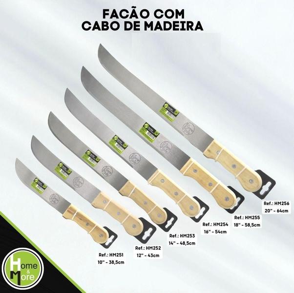 Imagem de Facão Para Bater Mato 14 Cabo Madeira Fulltang 48Cm Trilha