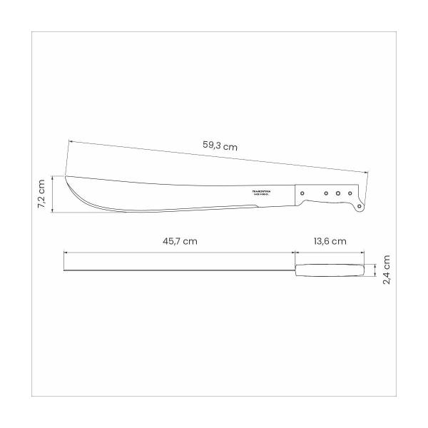 Imagem de Facão para Mato Tramontina Carbono e Cabo Preto 18 polegada