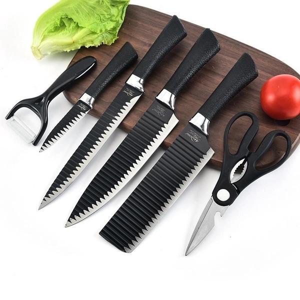 Imagem de Facas De Churrasco Inox Em Um Kit De 6 Peças Elegante